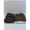 Image 1 : (12) WW2 Military Leather Gloves & (24) Wool Liner Gloves Set