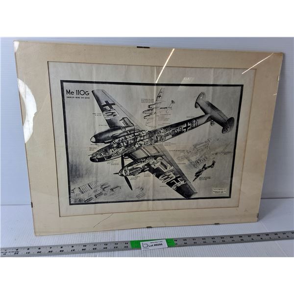 WWII ME-110G German Bomber Poster