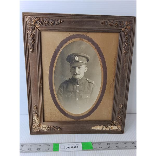WWI Framed Original Soldier Picture