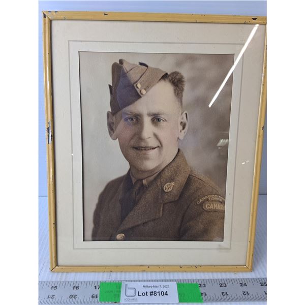 WWII Framed Canadian Army Dental Corps Soldier Photo