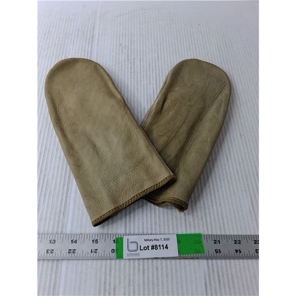 WWII Military Leather Mitts