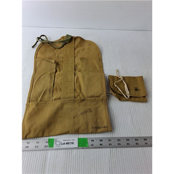 WWII Canadian Housewife Kit & Hold-all Toiletries Roll Kit