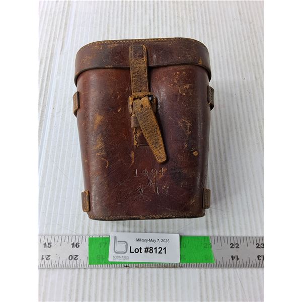 WWI Canadian Officer Sam Browne Leather Binocular Case