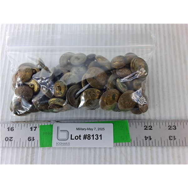 WWII Army General Service Buttons (30 Large, 30 Small)