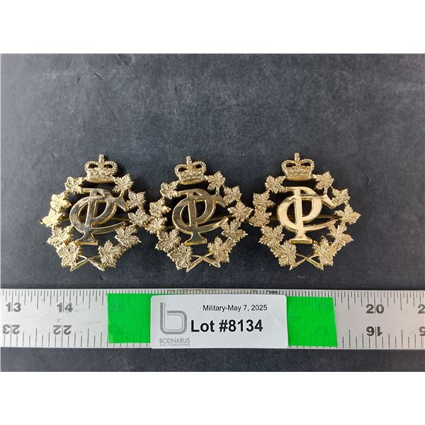 (3) Royal Canadian Postal Corp Badges
