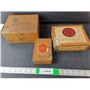 Image 1 : (3) Wooden Cigar Boxes- Pandora, House of Lords, Tiffany- As Is & Foreign Bills-
