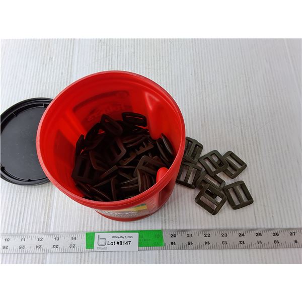 Half Jar of Military Strap Buckles