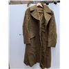 Image 1 : Army Wool Khaki Greatcoat, 1950s, Size 37-39"