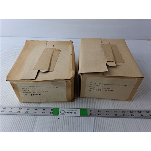 (2) Boxes of  Anti-Gas Eyeshields, Sealed