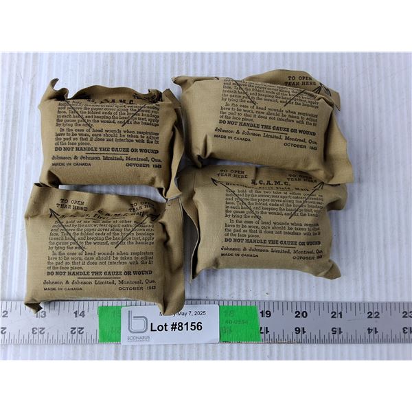 (4) Sealed Packages of Field Dressings-1943