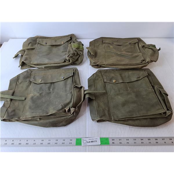 (4) Canadian Military Gas Mask Bags, Pattern 82