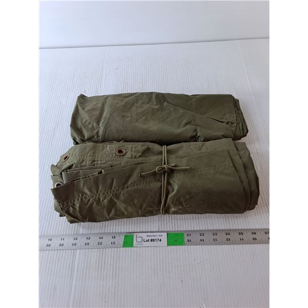 (2) Canadian Military Ground/Quarter Sheets