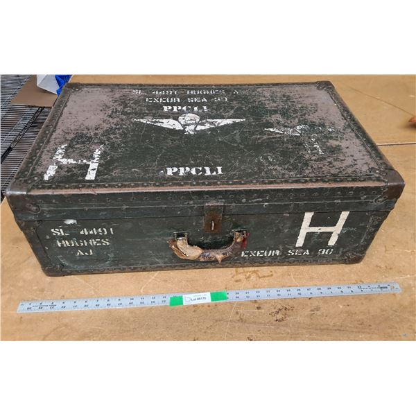 *Metal Military Barrack Box PPCLI Named - Cannot Ship - 32" Long x 19" Wide x 11" Tall