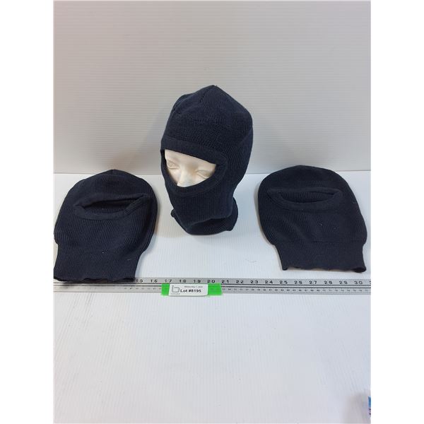 (3) WW2 Canadian Navy Wool Balaclavas