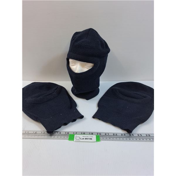 (3) WW2 Canadian Navy Wool Balaclavas