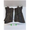 Image 1 : Pair of 14" WW1 Leather Leg Gaiters