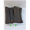Image 1 : Pair of 12" WW1 Leather Leg Gaiters