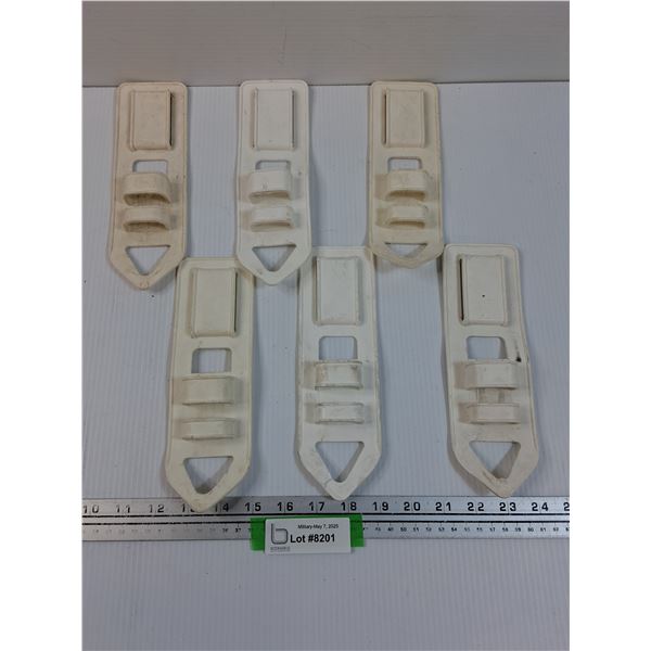 (6) Canadian Military Plastic Baynet Parade Frogs - 9" x 3"