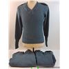 Image 1 : (3) RCAF Blue Garrison Sweaters (Size Medium & Large)