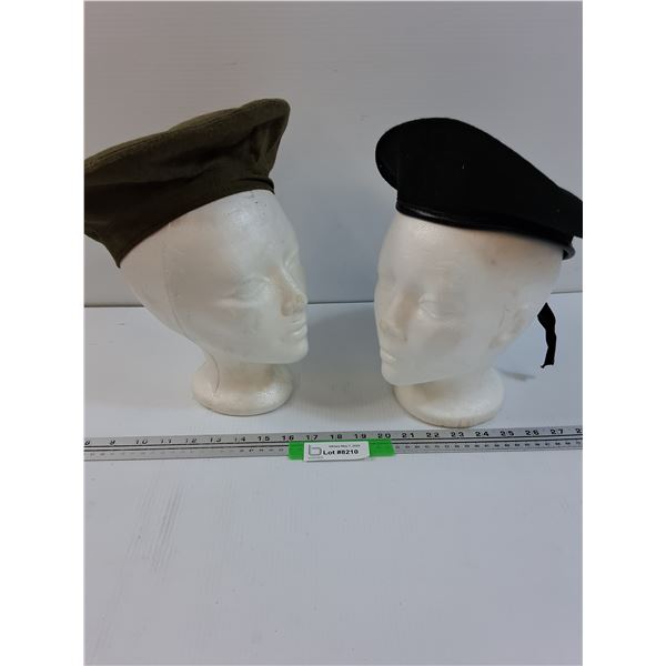 (2) Military Berets: 1970's Era