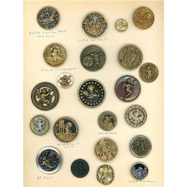A card of division one metal picture Buttons