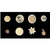 Image 1 : A small card of division three carved bone buttons