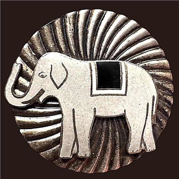 A division three French white animal button