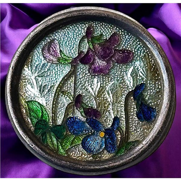 A division one Japanese enamel pictorial button