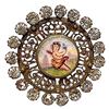 Image 1 : A division one polychrome pictorial enamel button