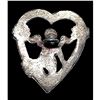 Image 2 : A division one silver cupid heart button