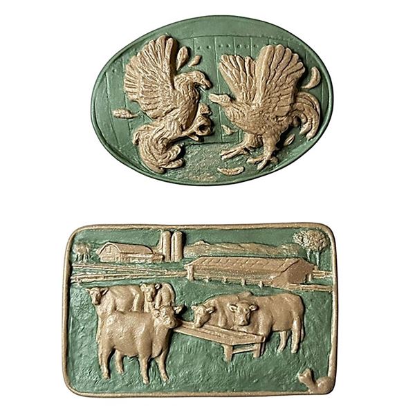 A small card of division three Studio artist buttons