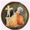 Image 1 : A division one hand painted under glass figural button