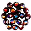 Image 2 : A card of division one RUBY red glass buttons