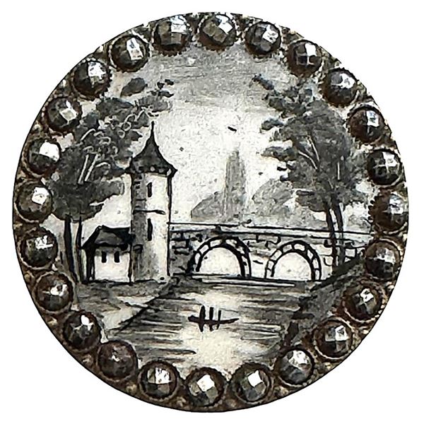 A division one Monochromatic pictorial enamel button