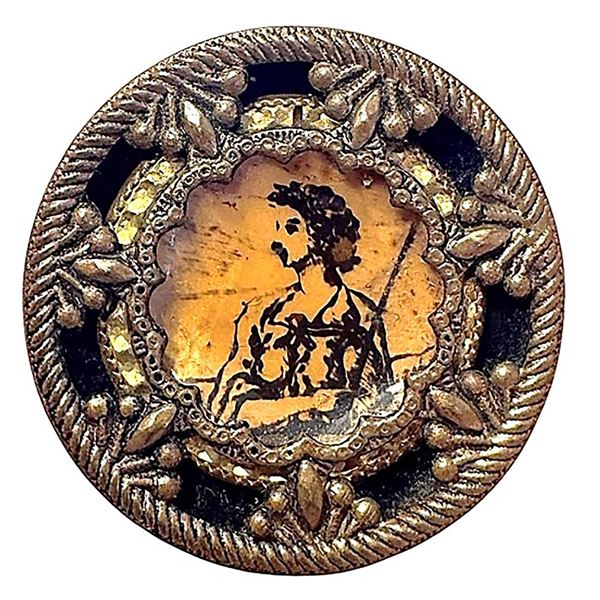 A very unusual division one enamel button
