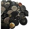 Image 4 : A heavy bag lot of assorted black glass buttons