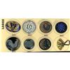 Image 1 : A partial card of division 1 & 3 black glass buttons