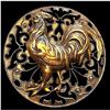 A division one pierced brass animal pictorial button