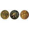 Image 1 : A set of division one brass pictorial buttons