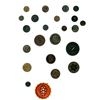 Image 1 : A card of assorted division one Horn & Rubber Buttons