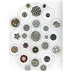 Image 1 : A full card of division one & three "Glitzy" buttons