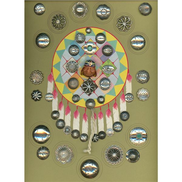 A card of division three Indian Silver buttons