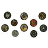 Image 1 : A partial card of division one steel cup buttons
