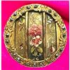 Image 1 : A division one hand painted floral button