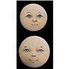 Image 1 : A pair of division 3 hand made fabric pictorial buttons