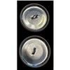 Image 6 : A pair of division 3 hand made fabric pictorial buttons