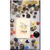 Image 1 : A Riker tray of assorted material buttons