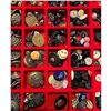Image 2 : A Riker tray of assorted material buttons