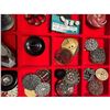 Image 3 : A Riker tray of assorted material buttons
