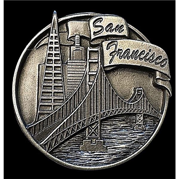 A division three verbal and scene pewter button